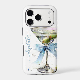 Elegant Martini Monogrammed iPhone 17 Pro Case