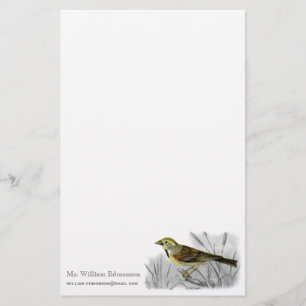 Elegant Masculine Yellow Bird Audubon Stationery