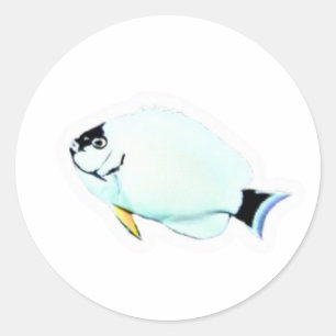 Elegant Masked Angelfish Die-Cut Sticker
