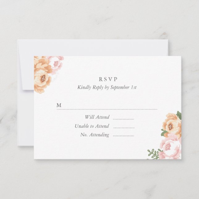 Elegant Mason Jar RSVP Card (Front)