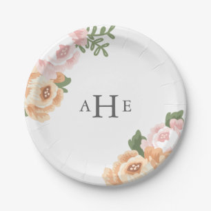 Elegant Mason Jar Wedding Paper Plates