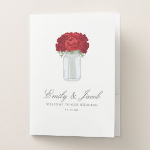 Elegant Mason Jar Wedding Welcome Folder