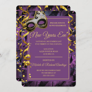 Elegant Masquerade Ball Invitation