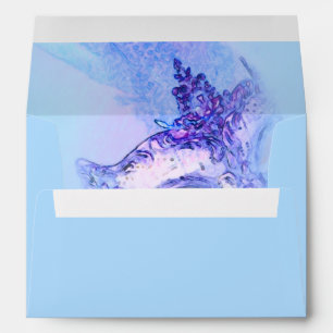 Elegant Masquerade Blue and Purple Envelope