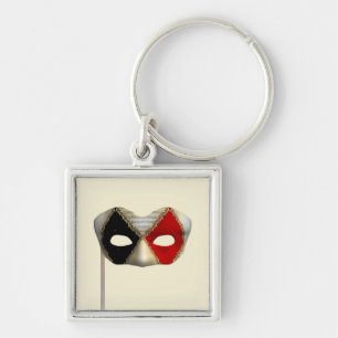 Elegant Masquerade Mask Carnival Party Art Keychain