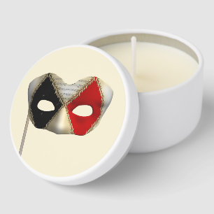 Elegant Masquerade Mask Carnival Party Art Mini Candle Favors