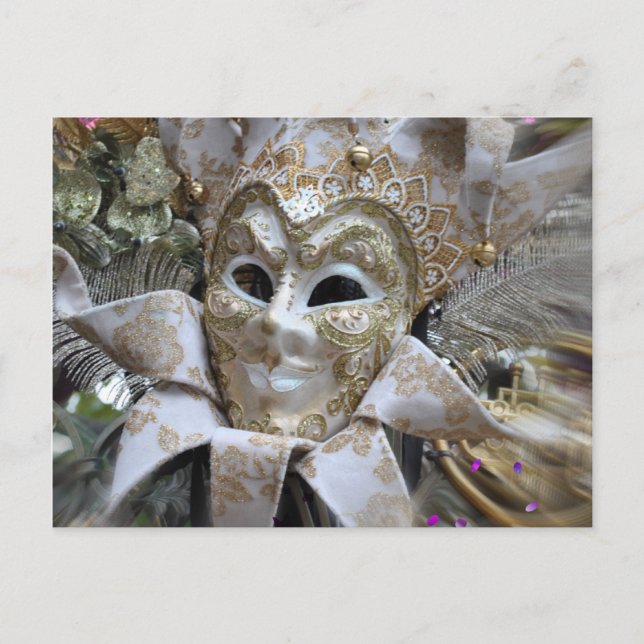 Elegant Masquerade Mask Postcard (Front)