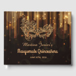 Elegant Masquerade Quinceañera 15th Birthday Guest Book<br><div class="desc">Our Masquerade Quinceañera guest book is a wonderful journal of birthday memories. You can easily add your or your loved one's custom name and date of special event by clicking on the “personalize this template” button. It is a lovely keepsake with special notes from family and friends, something to look...</div>
