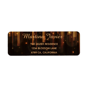 Elegant Masquerade Quinceañera 15th Birthday Label