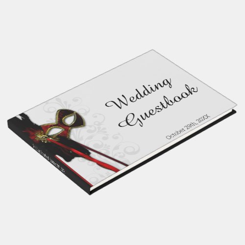 Elegant Masquerade Wedding Guest Book