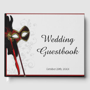 Elegant Masquerade Wedding Guest Book