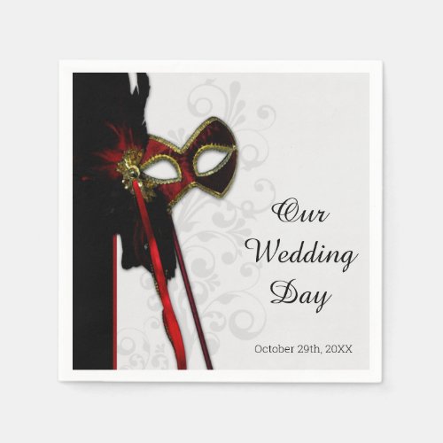 Elegant Masquerade Wedding Napkins