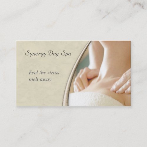 Elegant Massage Therapy Business Card