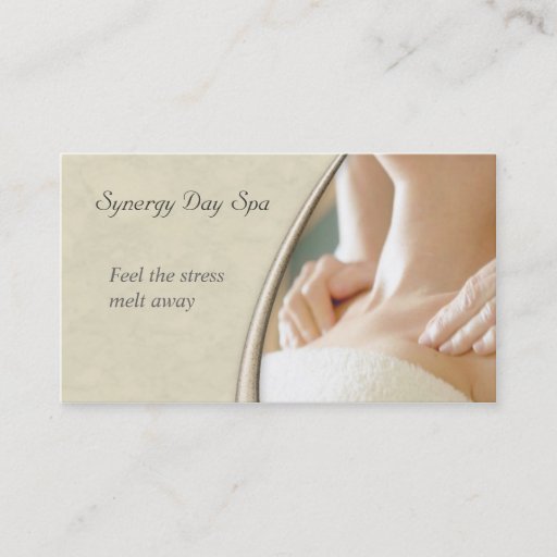Customizable Elegant Massage Therapy Business Card
