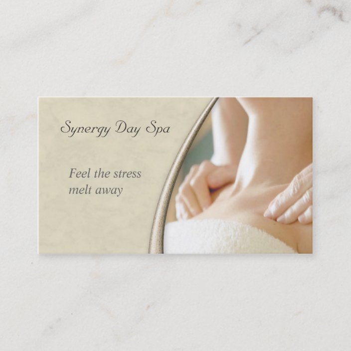 Elegant Massage Therapy Business Card 4046