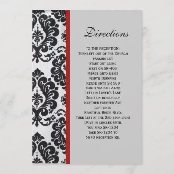 Elegant Matching Directions & Map Invitation by ForeverAndEverAfter at Zazzle