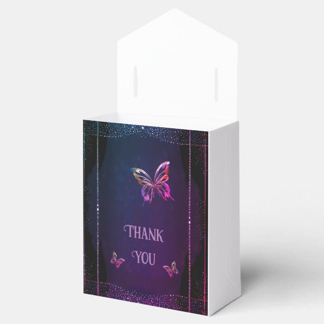 Elegant Mauve and Gold Wedding  Favor Boxes (Opened)