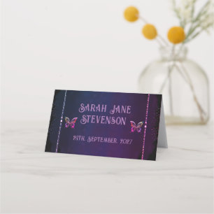 Elegant Mauve and Gold Wedding Place Card