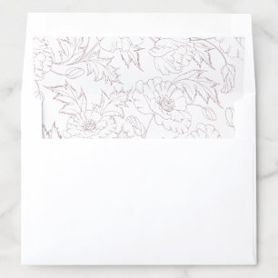 Elegant Mauve Blush Vintage Floral Envelope Envelope Liner