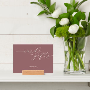 Elegant Mauve Cursive Gratitude Sign Holder