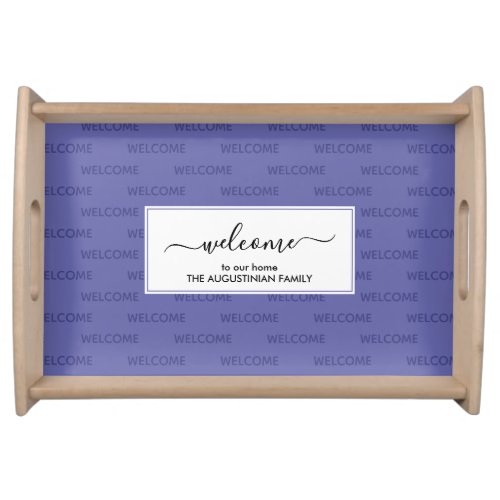 Elegant Mauve Custom WELCOME TO OUR HOME Serving Tray