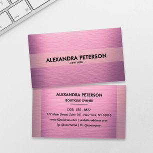 Elegant Mauve Pink Two-Tone Business Card