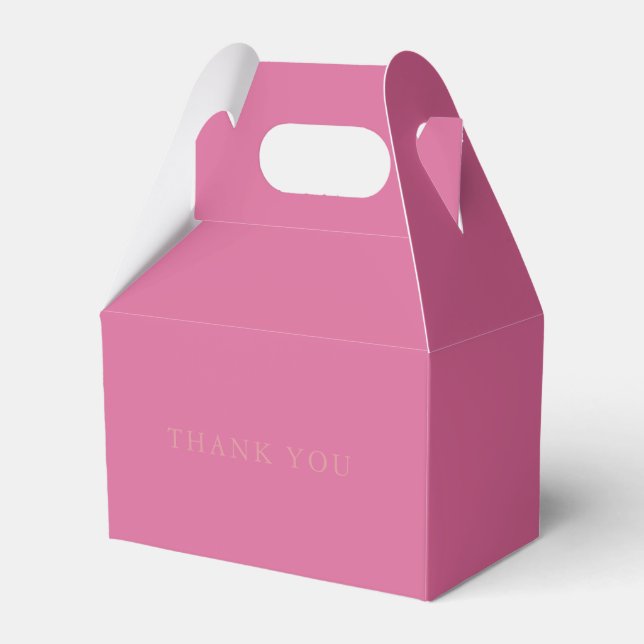 Elegant Mauve Thank You Favor Box (Front Side)