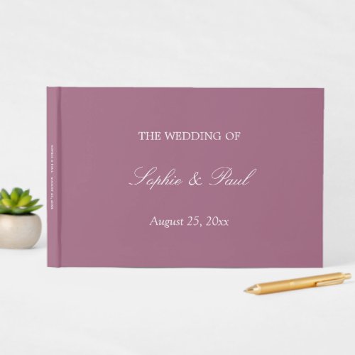 Elegant Mauve Wedding Guest Book