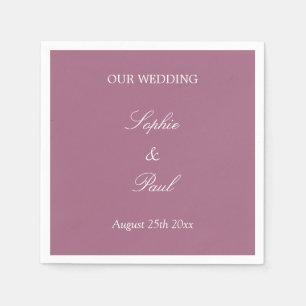 Elegant Mauve Wedding Napkins