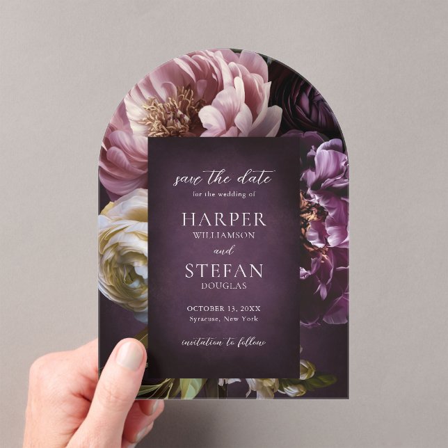 Elegant Maximalist Floral Wedding Save the Date (Insitu (Handheld))