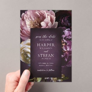 Elegant Maximalist Floral Wedding Save the Date