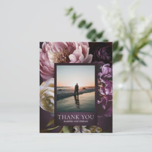 Elegant Maximalist Floral Wedding Thank You Card