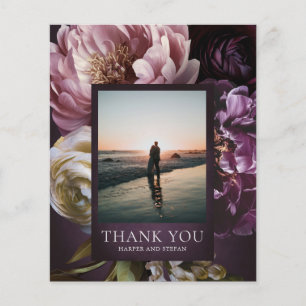 Elegant Maximalist Floral Wedding Thank You Card Flyer