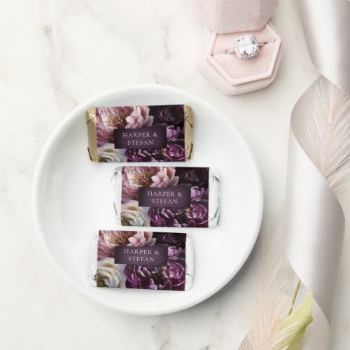 Elegant Maximalist Purple Floral Wedding Hershey's Miniatures