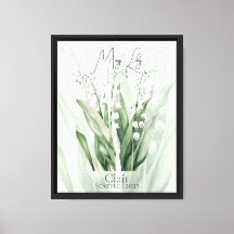 Elegant May Lily Birth Flower Art