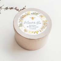 Elegant meant to bee bridal shower classic round sticker