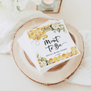 Elegant meant to bee bridal shower napkins