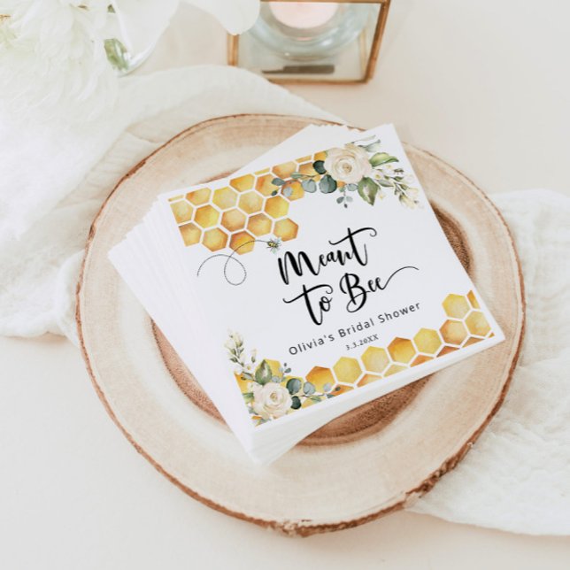 Elegant meant to bee bridal shower napkins (Creator Uploaded)