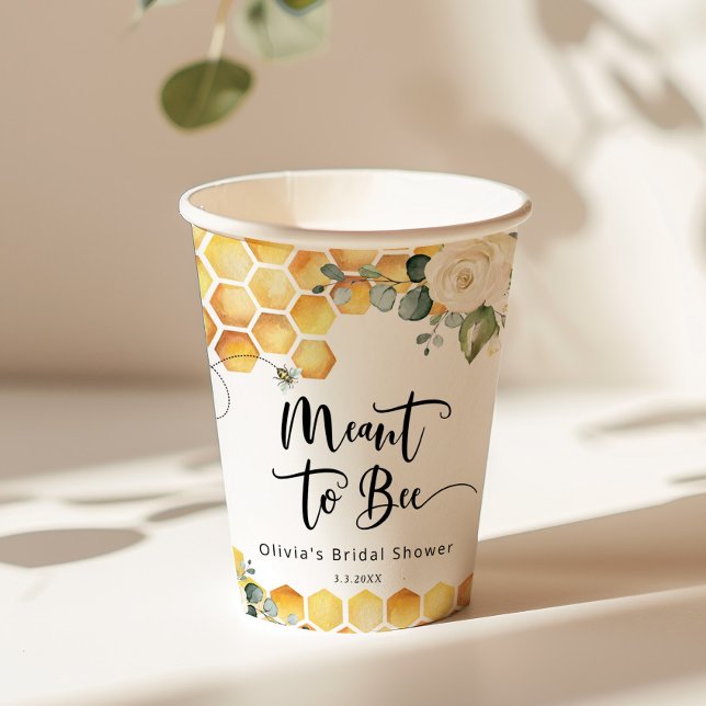 Elegant meant to bee bridal shower paper cups (Creator Uploaded)