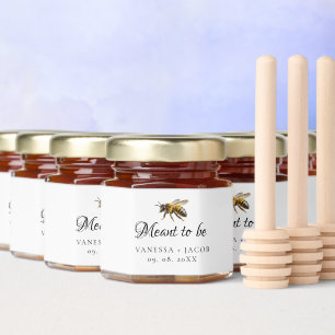 Elegant Meant to Bee Wedding Favor Honey Jar Favors