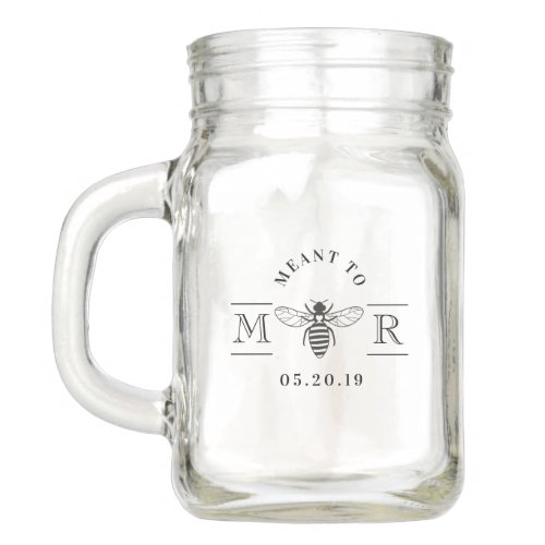 Elegant Meant to Bee Wedding Mason Jar