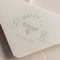 Elegant Meant to Bee Wedding Monogram
