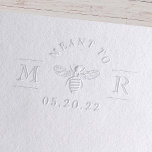 Elegant Meant to Bee Wedding Monogram Embosser<br><div class="desc">Custom-designed wedding monogram embosser featuring elegant "meant to bee" design with personalized initials and date.</div>