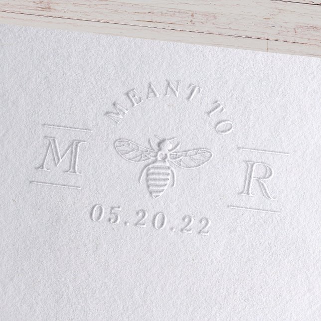 Elegant Meant to Bee Wedding Monogram Embosser (Creator Uploaded)