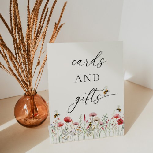 Elegant Meant To Bee Wildflower Cards and Gifts Pedestal Sign