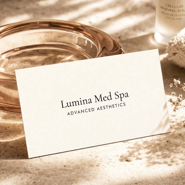 Elegant Med Spa Luxury Branding Ivory Business Card (Creator Uploaded)