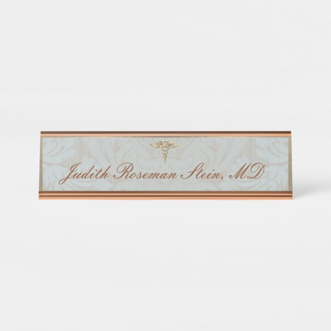 Elegant Medical Professional Name Plate (Front)