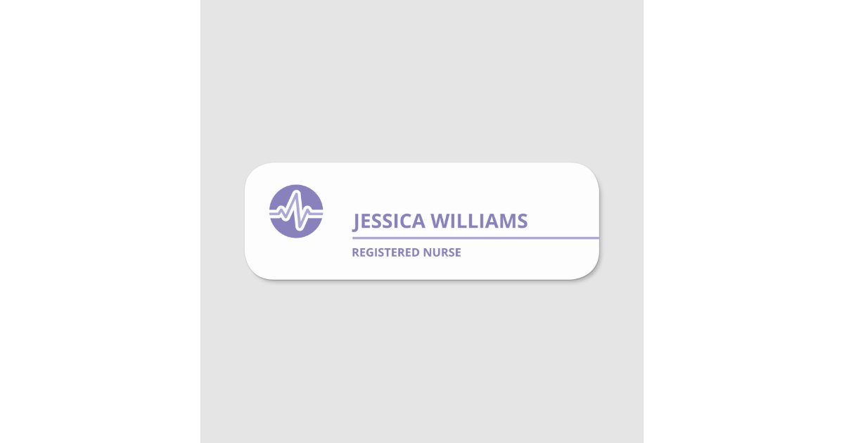 Elegant Medical Professional Name Tag Zazzle