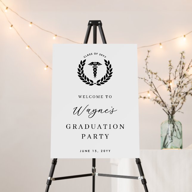 Elegant Medical School Graduation Welcome Sign (In Situ (Stand))
