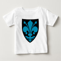 Elegant medieval Fleur De Lis shield